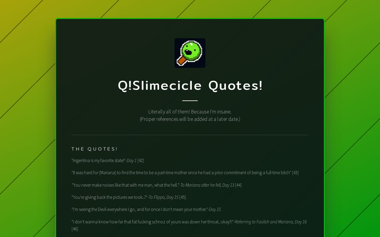 QSMP Slimecicle Quotes!